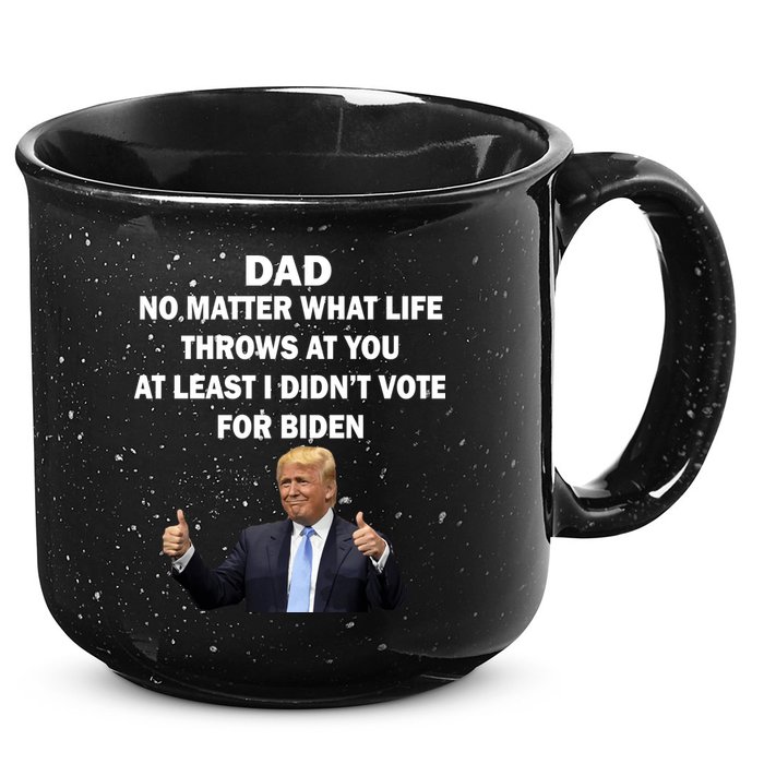 Dad Least I Didn't Vote Biden Funny Pro Republican 15oz Campfire Ceramic Mug