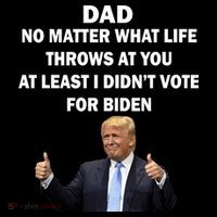 Dad Least I Didn't Vote Biden Funny Pro Republican Drawstring Bag
