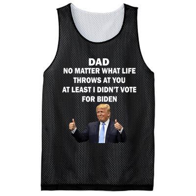 Dad Least I Didn't Vote Biden Funny Pro Republican Mesh Reversible Basketball Jersey Tank