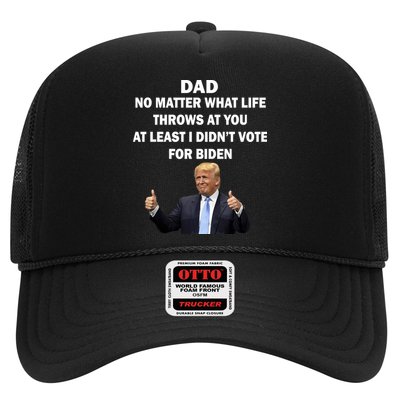 Dad Least I Didn't Vote Biden Funny Pro Republican Trucker Hat