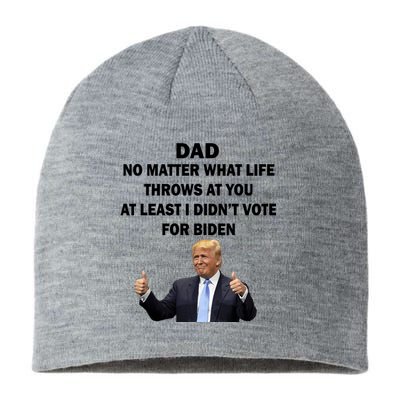 Dad Least I Didn't Vote Biden Funny Pro Republican Sustainable Beanie