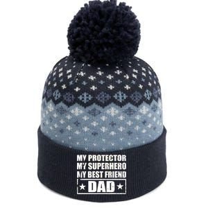 Dad My Protector My Superhero My Best Friend The Baniff Cuffed Pom Beanie