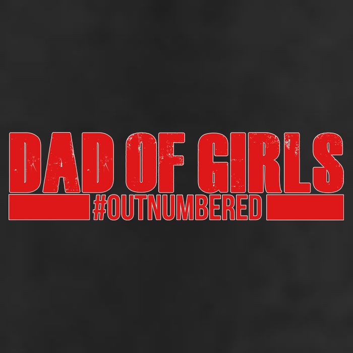 Dad of Girls Out Numbered Red Imprint 15oz Campfire Ceramic Mug