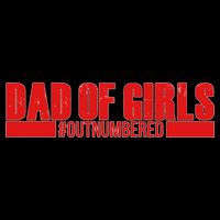 Dad of Girls Out Numbered Red Imprint 16 in Basic Backpack