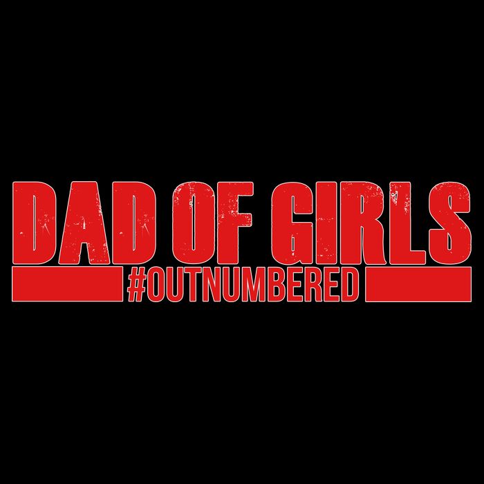 Dad of Girls Out Numbered Red Imprint 16 in Basic Backpack