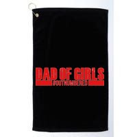 Dad of Girls Out Numbered Red Imprint Golf Towel