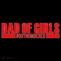 Dad of Girls Out Numbered Red Imprint Wool Snapback Cap