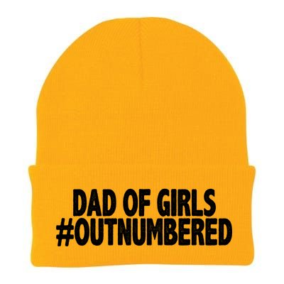 Dad Of Girls Outnumbered Knit Cap Winter Beanie