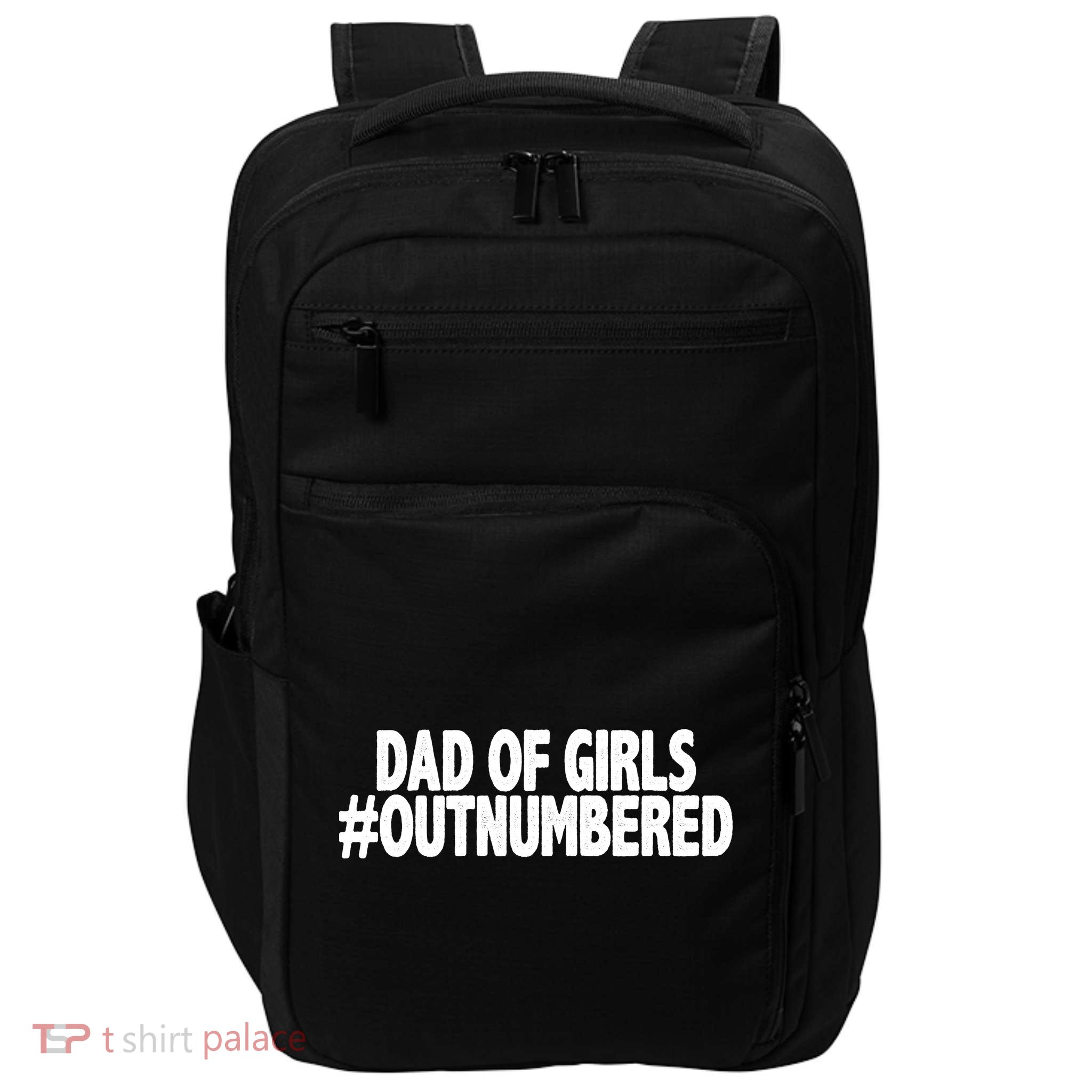 Dad Of Girls Outnumbered Impact Tech Backpack