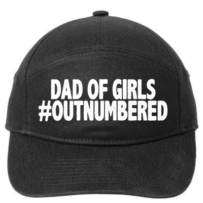 Dad Of Girls Outnumbered 7-Panel Snapback Hat