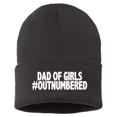 Dad Of Girls Outnumbered Sustainable Knit Beanie