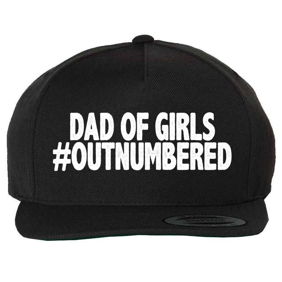 Dad Of Girls Outnumbered Wool Snapback Cap