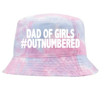 Dad Of Girls Outnumbered Tie-Dyed Bucket Hat