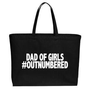 Dad Of Girls Outnumbered Cotton Canvas Jumbo Tote