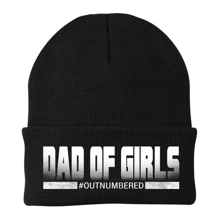 Dad Of Girls Outnumbered Funny Fathers Day Beanie