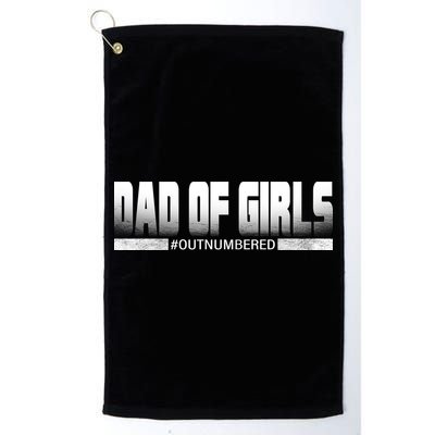 Dad Of Girls Outnumbered Funny Fathers Day Golf Towel
