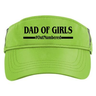 Dad of Girls Outnumbered Funny Girl Dad Adult Drive Performance Visor