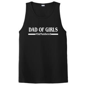 Dad of Girls Outnumbered Funny Girl Dad PosiCharge Competitor Tank