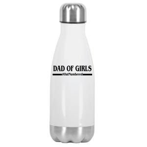 Dad of Girls Outnumbered Funny Girl Dad Stainless Steel Insulated Water Bottle