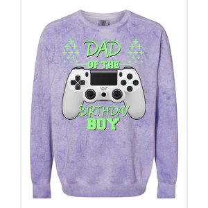 Dad Of The Birthday Boy Colorblast Crewneck Sweatshirt