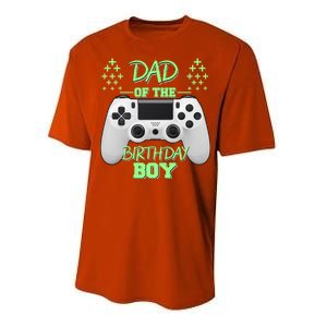 Dad Of The Birthday Boy Performance Sprint T-Shirt