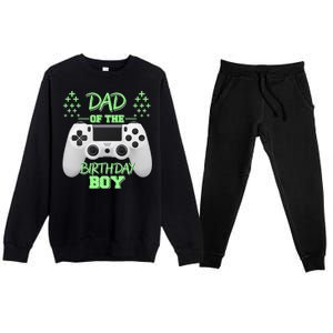 Dad Of The Birthday Boy Premium Crewneck Sweatsuit Set