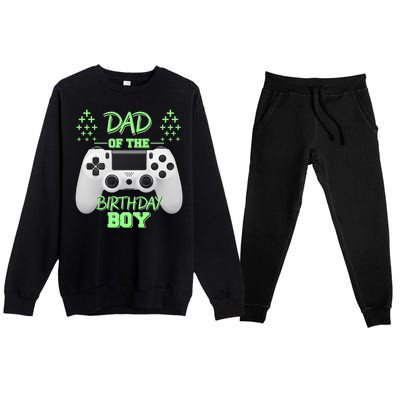 Dad Of The Birthday Boy Premium Crewneck Sweatsuit Set