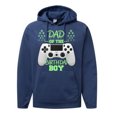 Dad Of The Birthday Boy Performance Fleece Hoodie