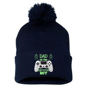 Dad Of The Birthday Boy Pom Pom 12in Knit Beanie