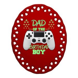 Dad Of The Birthday Boy Ceramic Oval Ornament