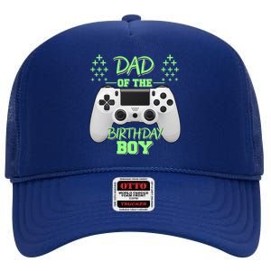 Dad Of The Birthday Boy High Crown Mesh Back Trucker Hat