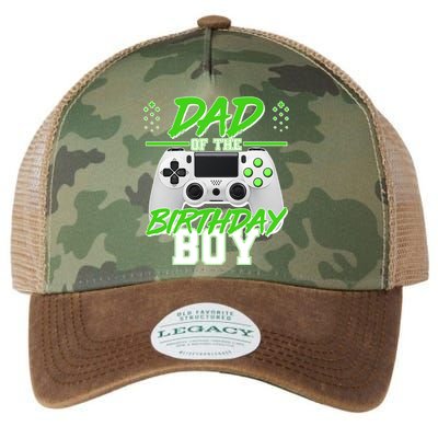 Dad Of The Birthday Boy Video Gamer Legacy Tie Dye Trucker Hat