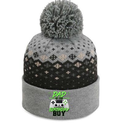 Dad Of The Birthday Boy Video Gamer The Baniff Cuffed Pom Beanie