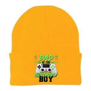 Dad Of The Birthday Boy Video Gamer Knit Cap Winter Beanie