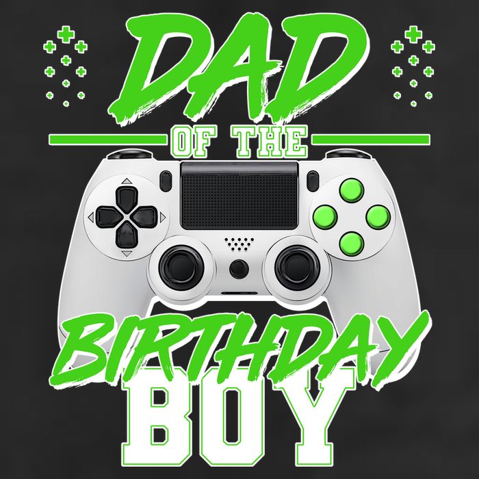 Dad Of The Birthday Boy Video Gamer 7 Panel Mesh Trucker Snapback Hat