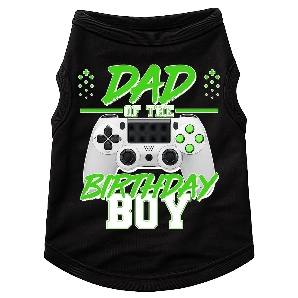 Dad Of The Birthday Boy Video Gamer Doggie Tank