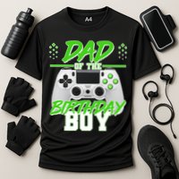 Dad Of The Birthday Boy Video Gamer Cooling Performance Crew T-Shirt