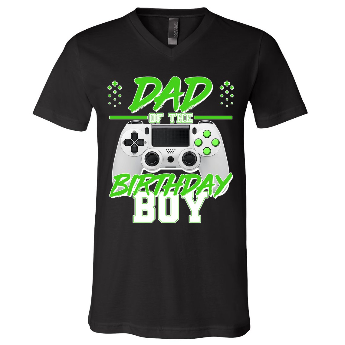 Dad Of The Birthday Boy Video Gamer V-Neck T-Shirt