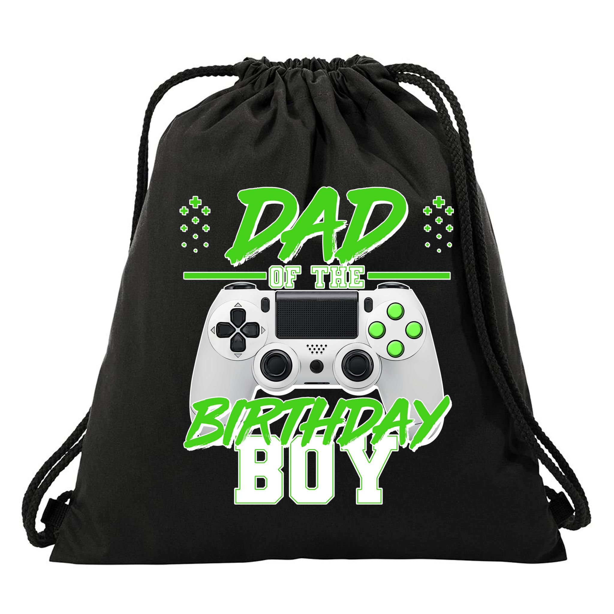 Dad Of The Birthday Boy Video Gamer Drawstring Bag