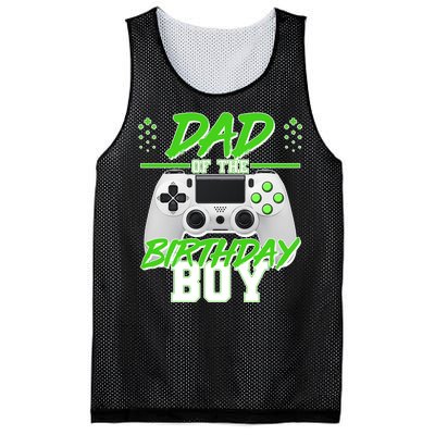 Dad Of The Birthday Boy Video Gamer Mesh Reversible Basketball Jersey Tank