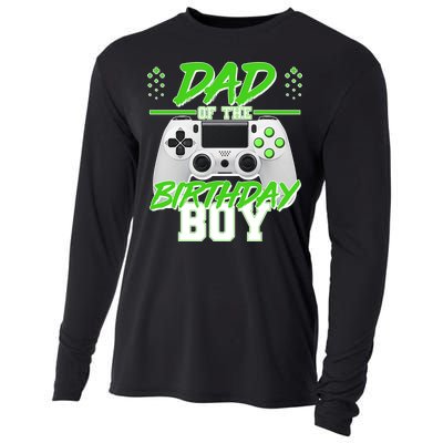 Dad Of The Birthday Boy Video Gamer Cooling Performance Long Sleeve Crew