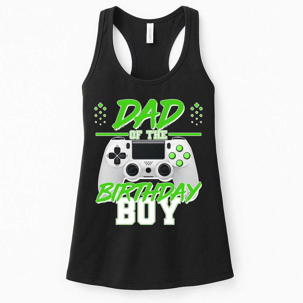 Dad Of The Birthday Boy Video Gamer Womens Tank Top