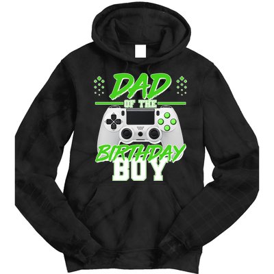 Dad Of The Birthday Boy Video Gamer Tie Dye Hoodie