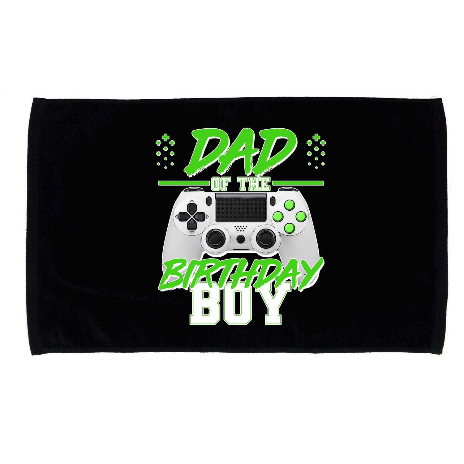 Dad Of The Birthday Boy Video Gamer Microfiber Hand Towel