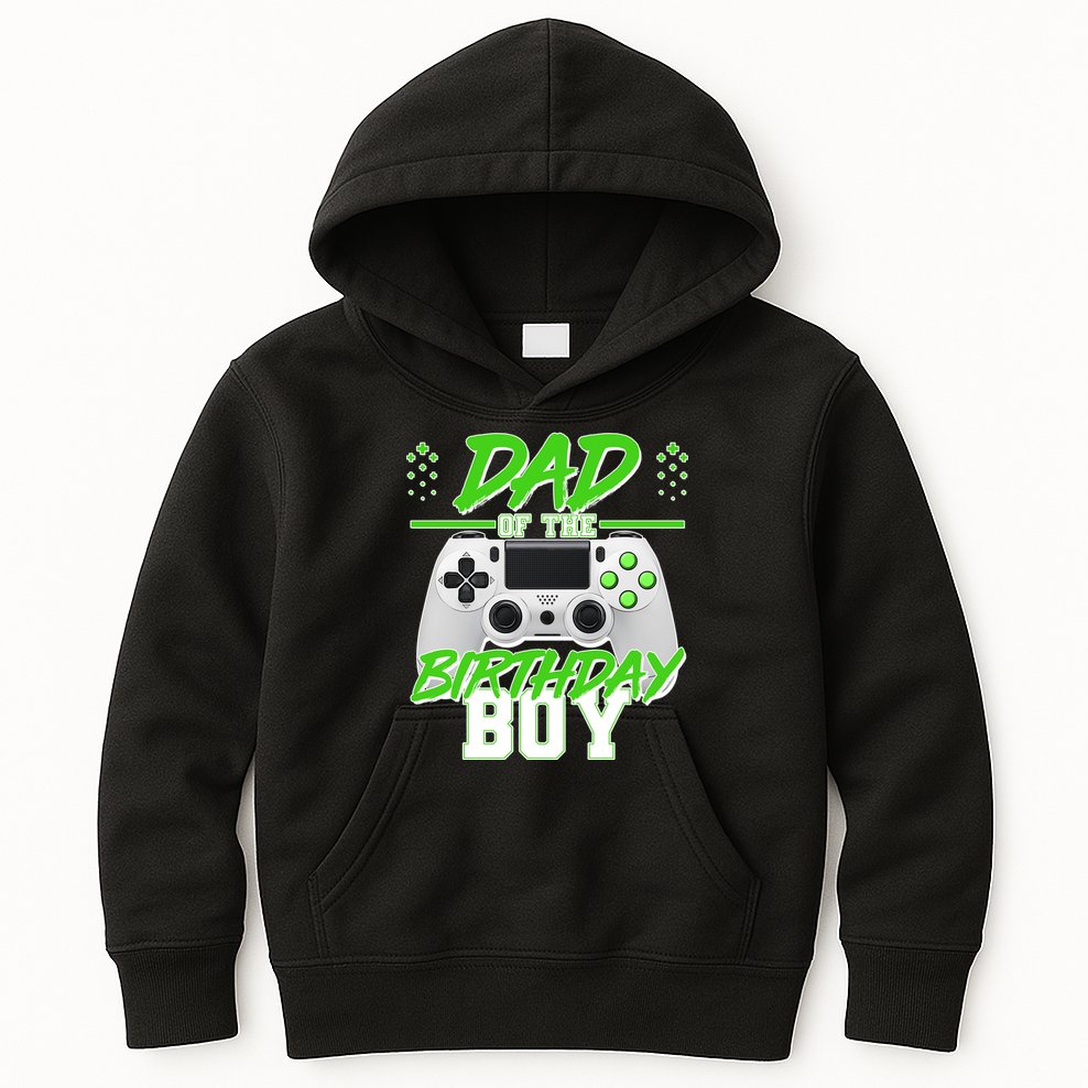 Dad Of The Birthday Boy Video Gamer Kids Hoodie