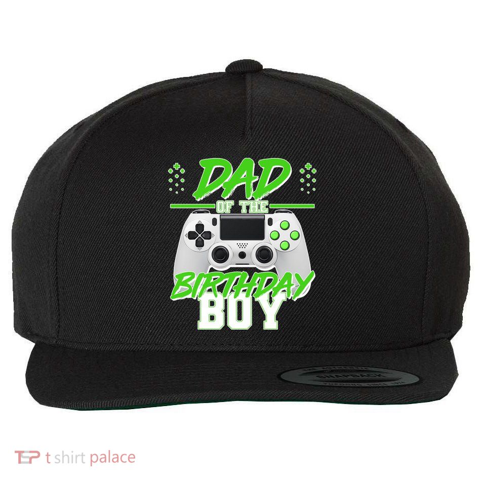 Dad Of The Birthday Boy Video Gamer Wool Snapback Cap
