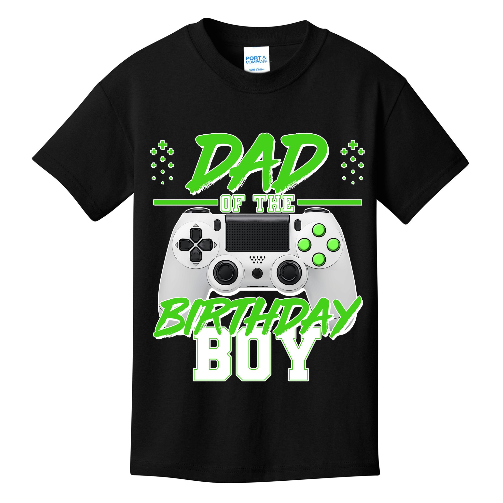 Dad Of The Birthday Boy Video Gamer Kids T-Shirt