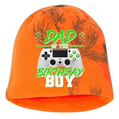 Dad Of The Birthday Boy Video Gamer Kati - Camo Knit Beanie