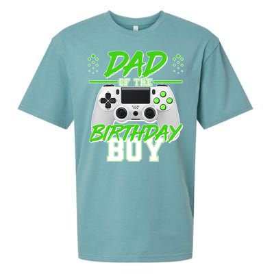 Dad Of The Birthday Boy Video Gamer Sueded Cloud Jersey T-Shirt