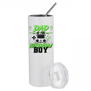 Dad Of The Birthday Boy Video Gamer Stainless Steel Tumbler